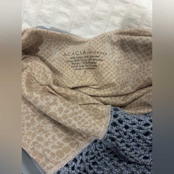 Acacia swim crochet detail one piece swimsuit size small - Picture 7 of 8